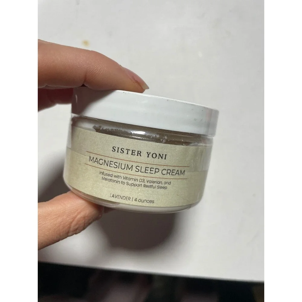 Sister Yoni Magnesium Sleep Cream Unisex 4oz Lavender Melatonin Valerian Relax